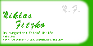 miklos fitzko business card